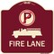 Signmission Fire Lane W/ No Parking& Graphic Heavy-Gauge Aluminum Architectural Sign, 18" x 18", BU-1818-24017 A-DES-BU-1818-24017 - alternate 1